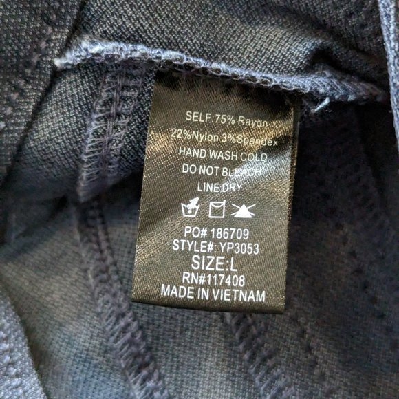 Large Stretch Jean type Leggings Pants simulated jean with brown leather belt - Picture 8 of 8